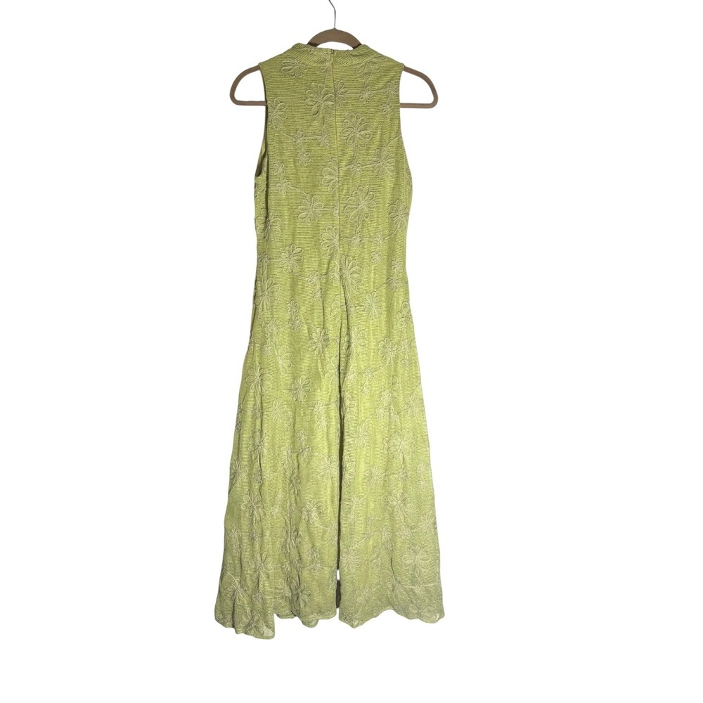 Lulu's Danalee Lime Green Embroidered MIdid Dress sz LG NWT - Picture 3 of 12